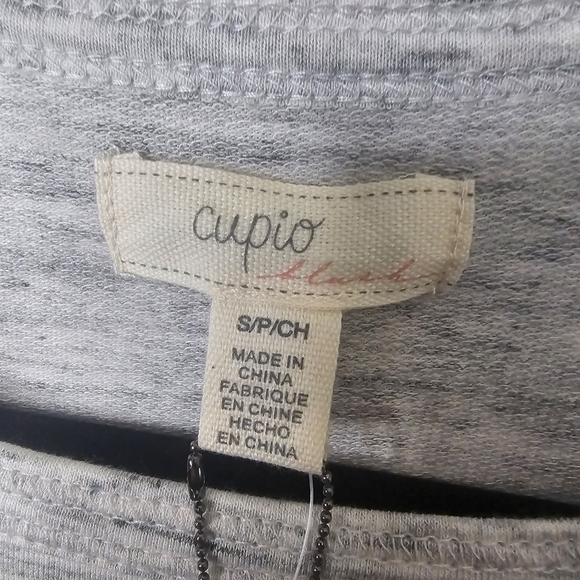 Cupio Blush Tee Shirt Dress Size Small Gray Stretchy Soft Loungewear - Picture 8 of 11